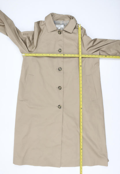 Marks and Spencer Women's Beige Cotton Blend Long Trench Coat Size 14