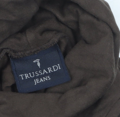Trussardi Jeans Women's Brown Roll Neck Long Sleeve Top M