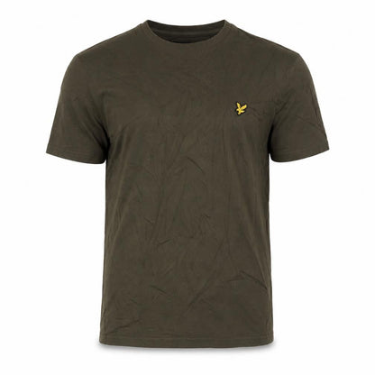 Lyle & Scott Men's Khaki Crew Neck Cotton T-Shirt Size M