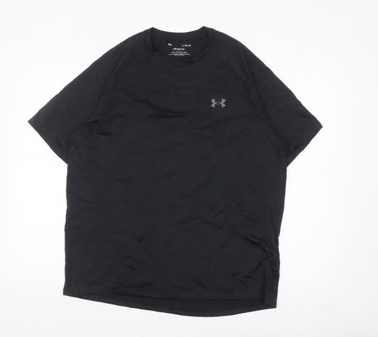 Under Armour Men’s Black Tech Tee L Loose Fit Moisture Wicking T-Shirt