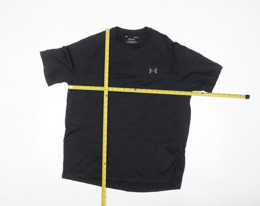 Under Armour Men’s Black Tech Tee L Loose Fit Moisture Wicking T-Shirt