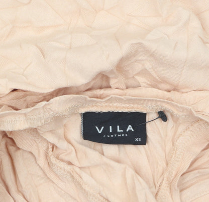 Vila Women’s Beige XS Sleeveless Jersey Tank Top