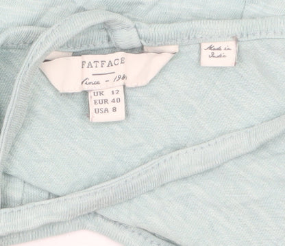 FatFace Women's Green Cotton Modal Tunic Blouse UK 12
