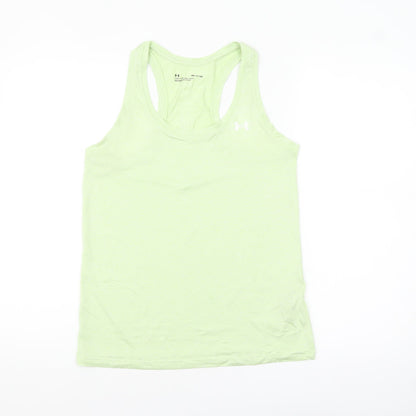 Under Armour Women Green Racerback Loose Fit Tank Top Size S