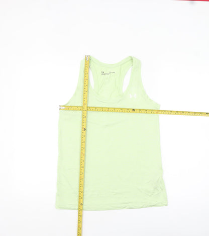 Under Armour Women Green Racerback Loose Fit Tank Top Size S