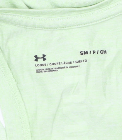 Under Armour Women Green Racerback Loose Fit Tank Top Size S
