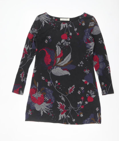 Lily and Me Womens Multicoloured Floral Shift Dress Size 12 Long Sleeve