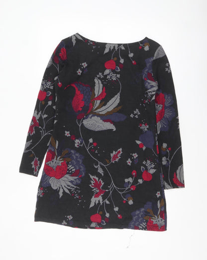 Lily and Me Womens Multicoloured Floral Shift Dress Size 12 Long Sleeve