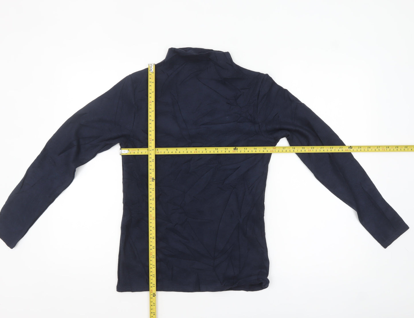 Marks and Spencer Women’s Navy Heatgen Long Sleeve Roll Neck Top Size 14
