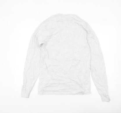 HUF Men’s Grey Long Sleeve Graphic Casual Top Size S
