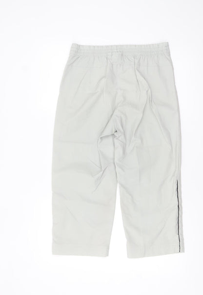 Adidas Women's Grey Capri Sports Trousers Size 12 Breathable