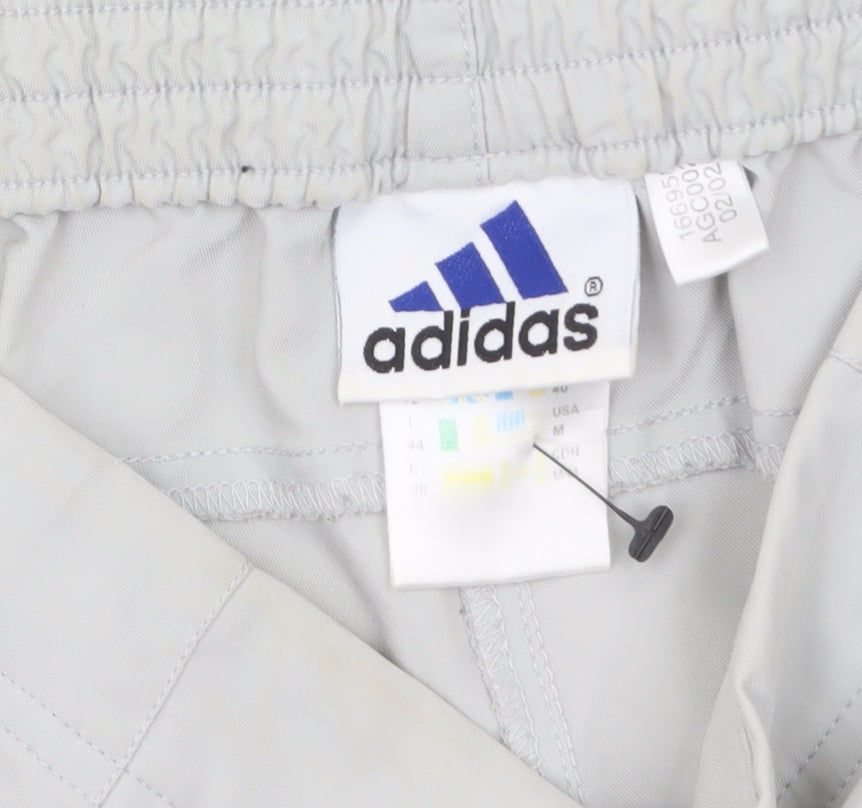 Adidas Women's Grey Capri Sports Trousers Size 12 Breathable