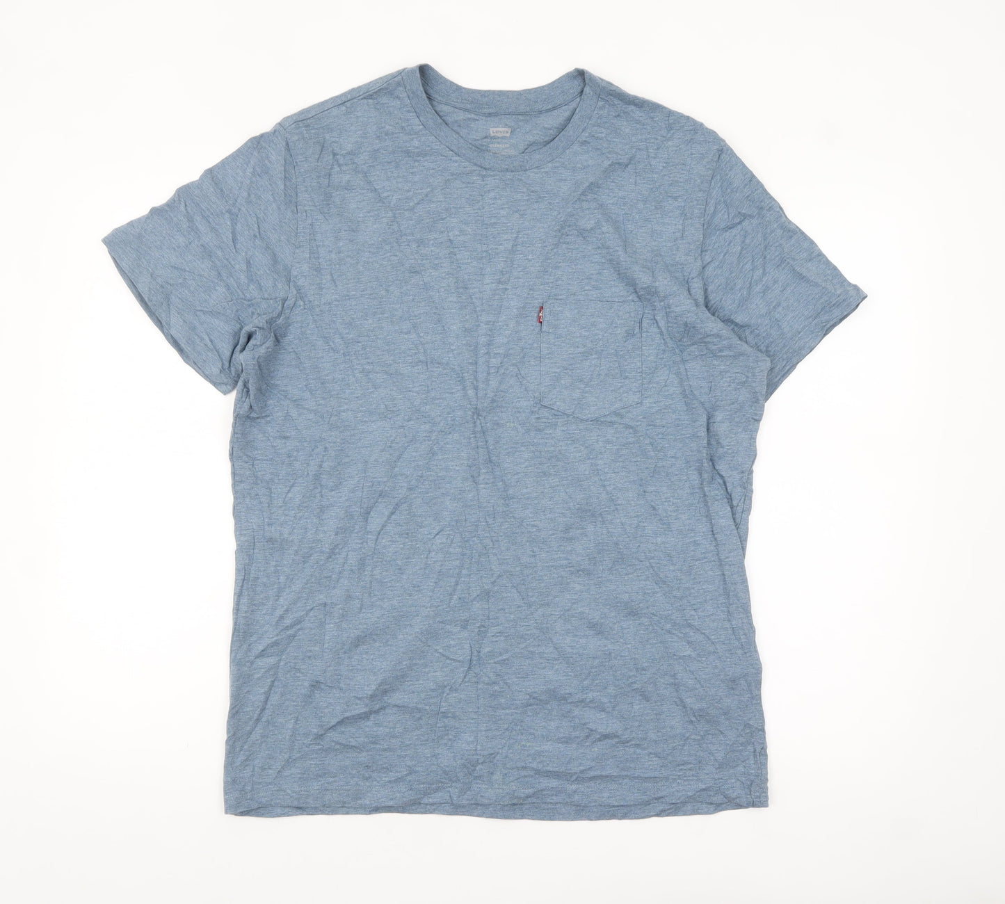 Levi's Men's Blue Cotton Crew Neck Short Sleeve T-Shirt Size L