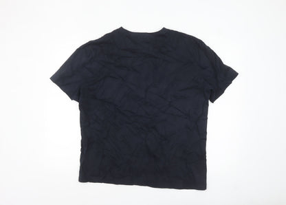 ARNE Men's Blue 2XL Crew Neck Pocket Cotton T-Shirt