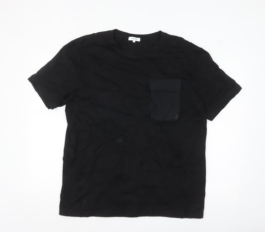 ARNE Men’s Black Crew Neck Short Sleeve T-Shirt 2XL Regular Fit Pocket