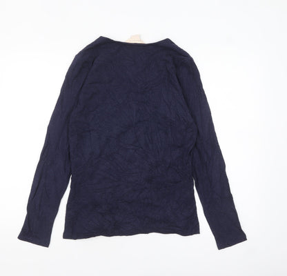 Mauvette Women's Blue Long Sleeve Wrap Blouse Size 12