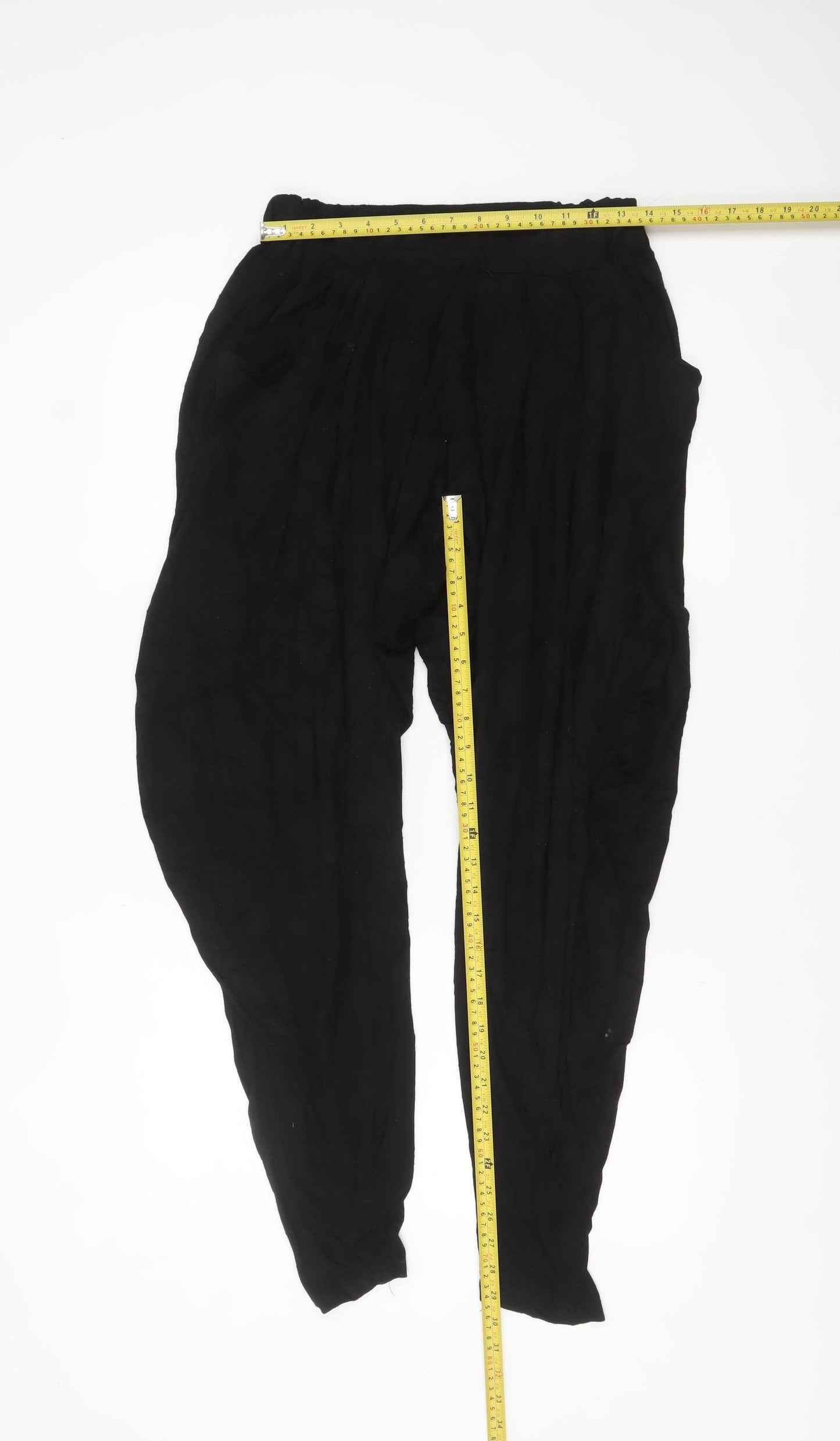 Join Clothes Women’s Black Harem Trousers One Size Viscose Blend