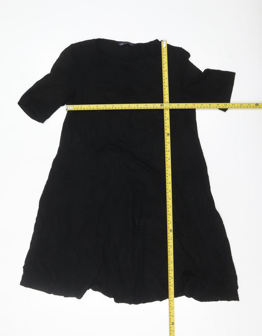 Marks and Spencer Womens Black Knee Length A-Line Dress Size 10
