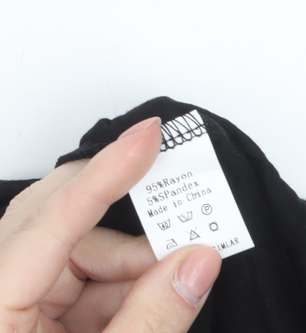 YOINS Women’s Black Short Sleeve Shift Dress Size 16