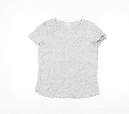 Mountain Warehouse Womens Grey Cotton Short Sleeve T-Shirt Size 6
