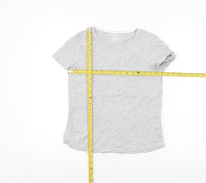 Mountain Warehouse Womens Grey Cotton Short Sleeve T-Shirt Size 6