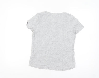 Mountain Warehouse Womens Grey Cotton Short Sleeve T-Shirt Size 6