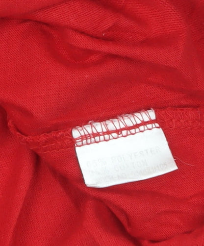 England Warriors Men's Red Graphic T-Shirt Size S Crew Neck
