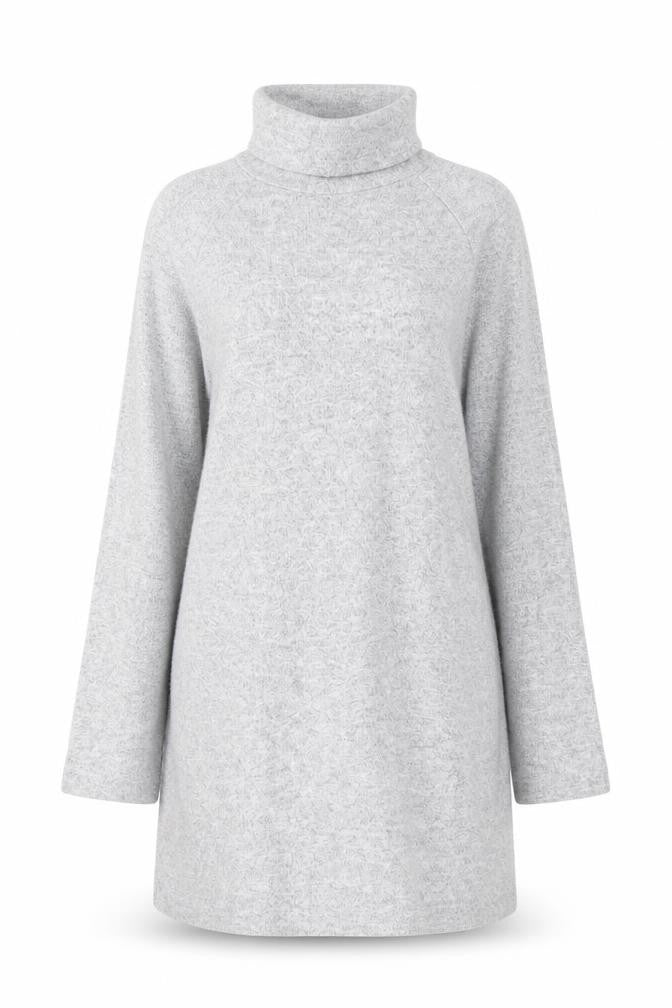 Zara Women Grey Roll Neck Knit Sweater Dress Size S