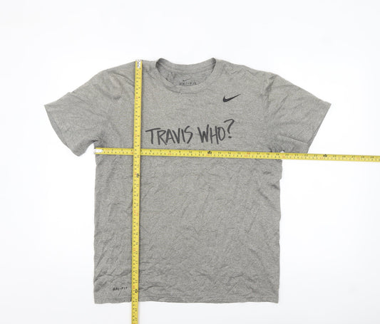 Nike Dri-FIT Men's Grey Sports Graphic T-Shirt Size M