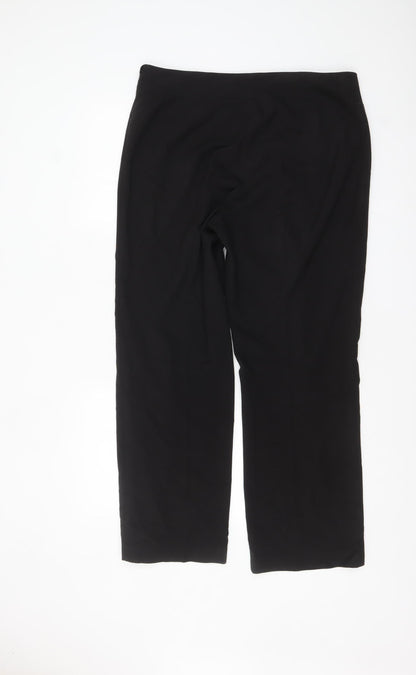 Simply Stock Shop Women's Black Size 12 Straight Leg Stretch Trousers