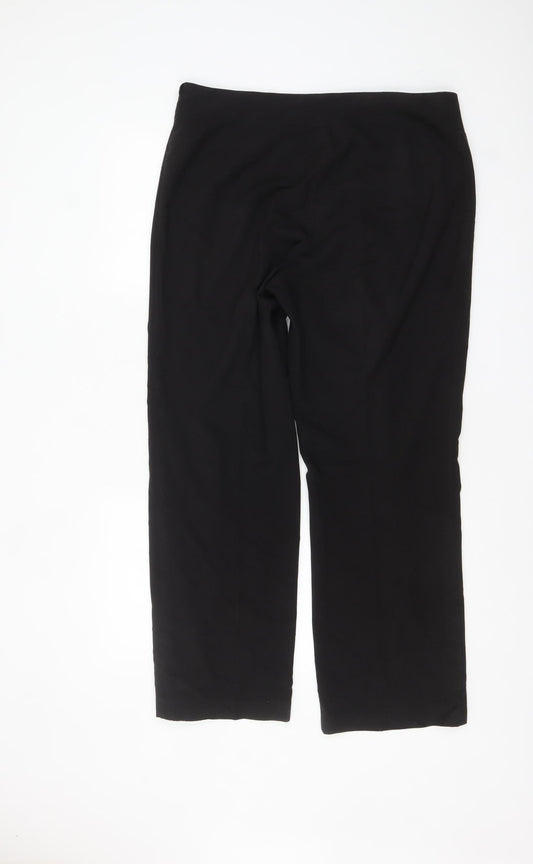 Simply Stock Shop Women's Black Size 12 Straight Leg Stretch Trousers