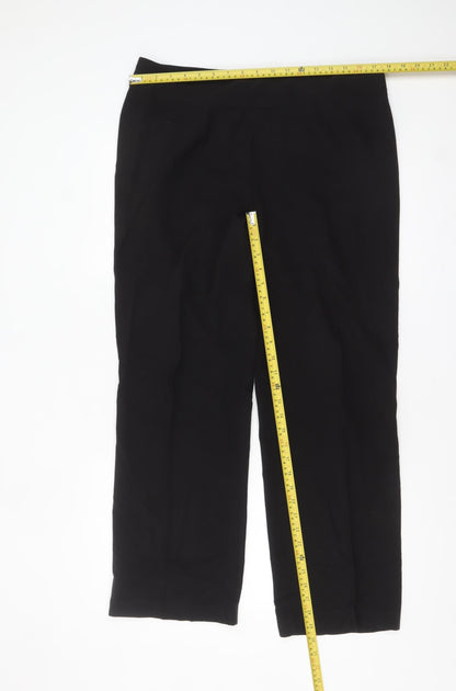 Simply Stock Shop Women's Black Size 12 Straight Leg Stretch Trousers
