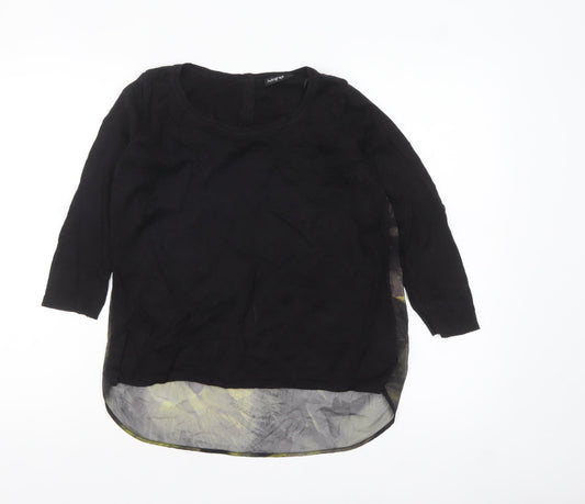 Marks and Spencer Autograph Womens Black Mix 3/4 Sleeve Tunic UK 10