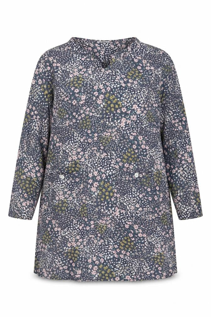 Bonmarché Women’s Blue Floral Cotton Button-Up Shirt Size 16
