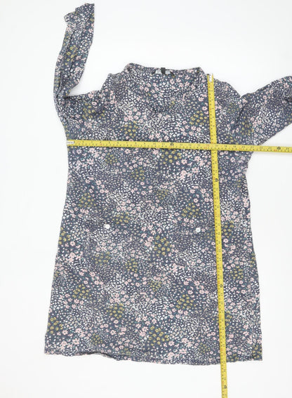 Bonmarché Women’s Blue Floral Cotton Button-Up Shirt Size 16