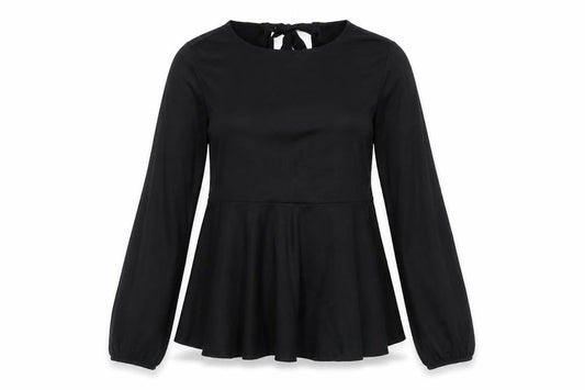 ASOS Women's Black Long Sleeve Tunic Blouse Size 8