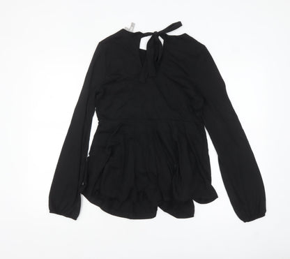 ASOS Women's Black Long Sleeve Tunic Blouse Size 8