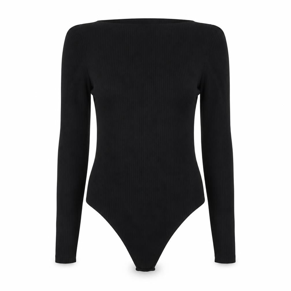 ASOS Women’s Black Long Sleeve Bodysuit UK 12 Slim Fit