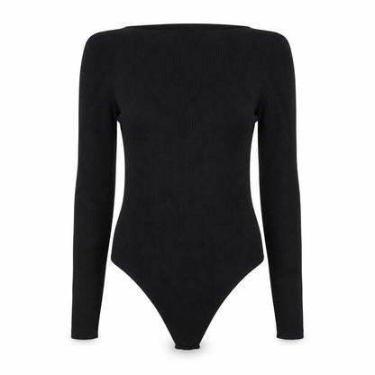 ASOS Women’s Black Long Sleeve Bodysuit UK 12 Slim Fit
