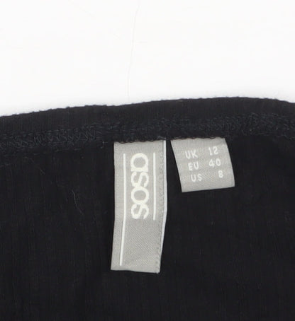 ASOS Women’s Black Long Sleeve Bodysuit UK 12 Slim Fit