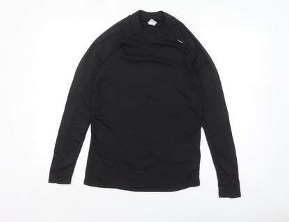 Decathlon Men Black M Long Sleeve Athletic Moisture Wicking Top