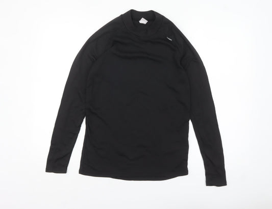 Decathlon Men Black M Long Sleeve Athletic Moisture Wicking Top