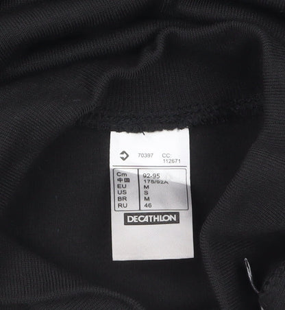 Decathlon Men Black M Long Sleeve Athletic Moisture Wicking Top
