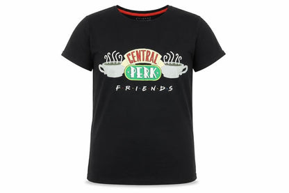 Character.com Girls Black Friends Central Perk Graphic T-Shirt 14-15 Years