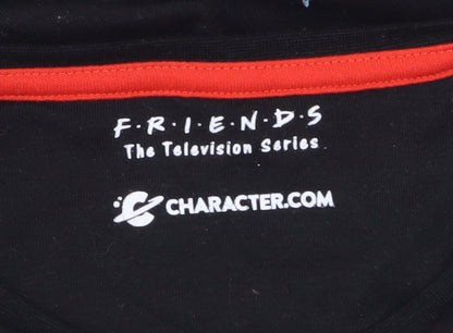 Character.com Girls Black Friends Central Perk Graphic T-Shirt 14-15 Years