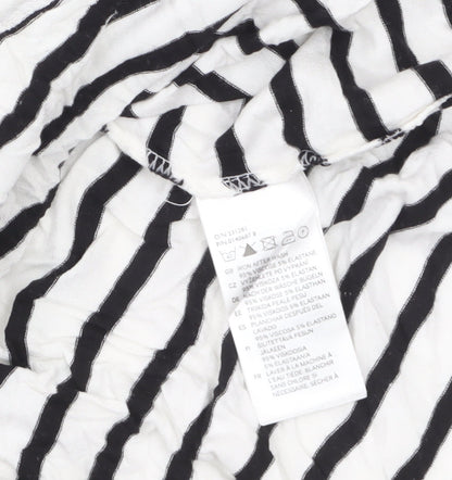H&M Women’s Black White Striped Tank Dress Size 12