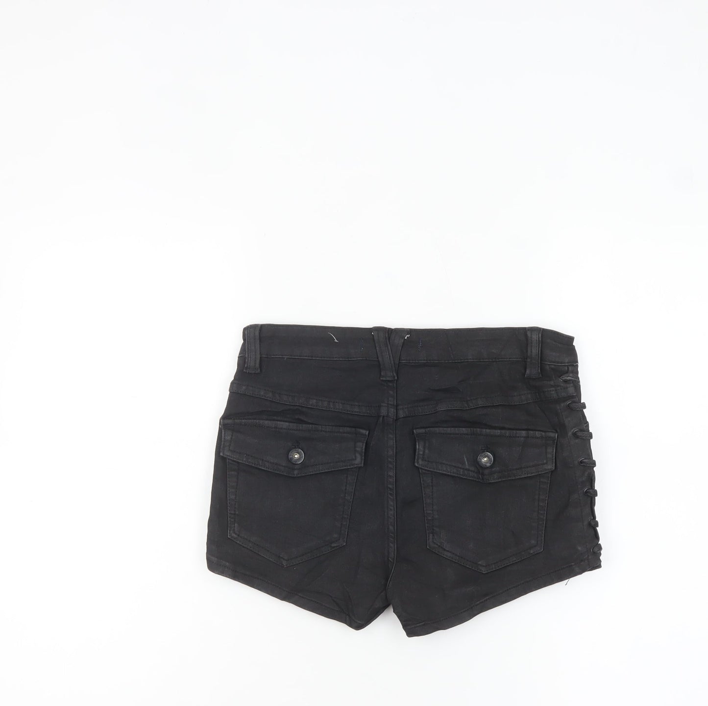 Free People Womens Black Size 10 High Rise Denim Hot Pants Shorts