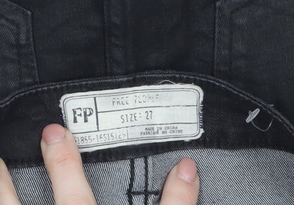 Free People Womens Black Size 10 High Rise Denim Hot Pants Shorts