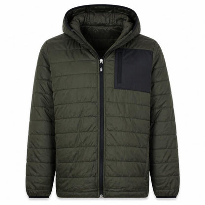 The North Face Boys Green XL Hooded Puffer Jacket Lightweight Winter Coat
