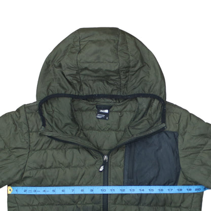 The North Face Boys Green XL Hooded Puffer Jacket Lightweight Winter Coat